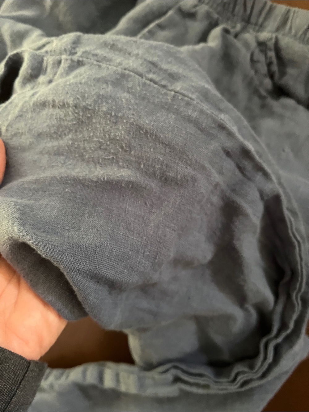 Cut loose cropped linen pants medium - Picture 4 of 7